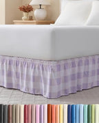 CGK Wrap Around Dust Ruffle Bed Skirt - Twin Size, 18" Inch, Mauve by CGKUnlimited