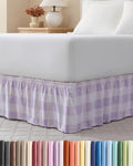 CGK Wrap Around Dust Ruffle Bed Skirt - Queen Size, 18" Inch, Mauve by CGKUnlimited