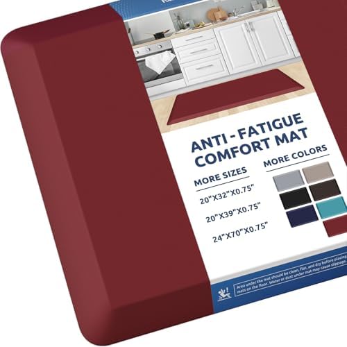 0.8" Thick Kitchen Mat Cushioned Anti Fatigue Rug Comfort Floor Mats by KitchenClouds