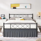 Wrap Around Full Size Bed Skirt Split Corners 14" Drop-Elastic Dust Ruffle - Image 5