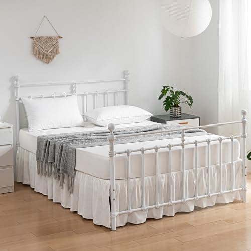 Bed Skirt King Size Ruffled Bed Skirt with Split Corners - Image 4