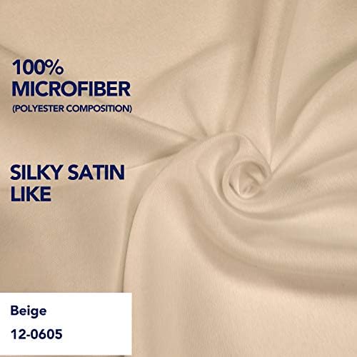 PureFit Wrap Around Ruffled Bed Skirt, Beige, Twin/Full - 18" Drop - Image 5