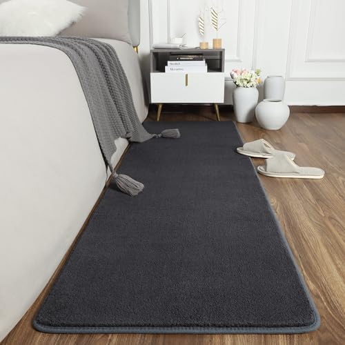 AROGAN Small Area Rugs for Bedroom, 2×4 Non Slip Runner Rug, Dark Grey - Image 7