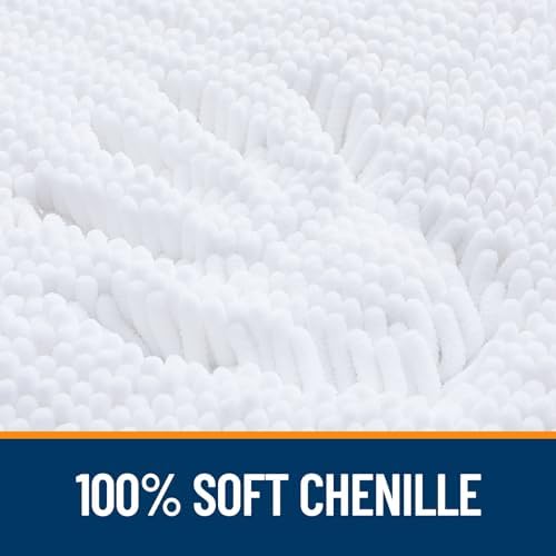 OLANLY Bathroom Runner Rugs 59x24, Extra Soft Absorbent Chenille Bath Rugs - Image 3