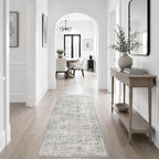 2x5 Washable Runner Rug：Modern Abstract Soft Carpet Black Grey - Image 5