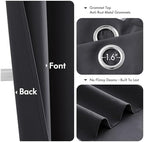 MIULEE Blackout Curtains for Bedroom 2 Panels 34 x 54 Inch Long Dark Grey - Image 4