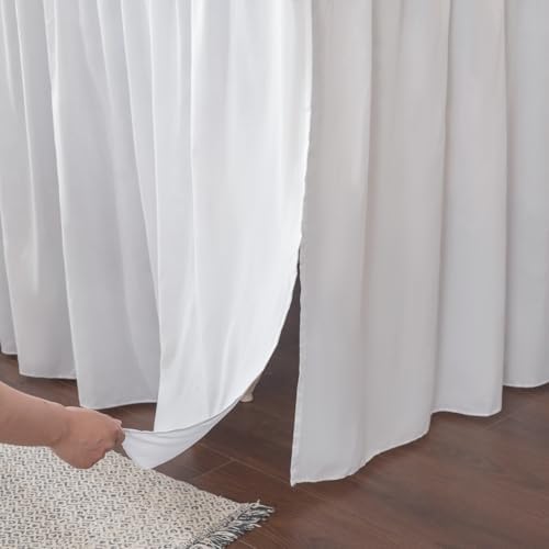 Dorm Room Bed Skirt Twin XL, College Dorm Room Essentials - White, 40 Inch - Image 5