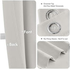MIULEE Blackout Curtains for Bedroom 2 Panels 40x54 Inch Long Natural White - Image 4