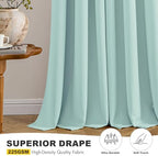 MIULEE Blackout Curtains for Bedroom 2 Panels 40 x 54 Inch Long Aqua - Image 5