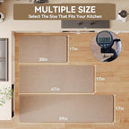 YDKGL Long Kitchen Runner Rugs Kitchen Mat Non Slip Washable Brown 17"x59" - Image 2