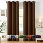 MIULEE Blackout Curtains for Bedroom 2 Panels 40 x 72 Inch Long Brown by MIULEE