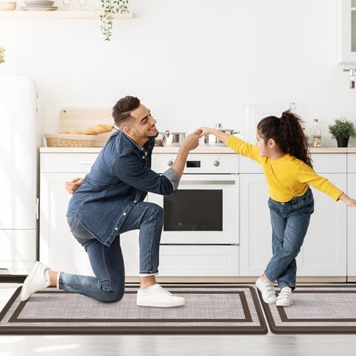 Mattitude Kitchen Mats Set of 2,Cushioned Anti-Fatigue Non-Skid Rug Sets - Image 4