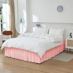 MEILA Wrap Around Elastic Bed Skirt for Twin & Full Beds, 24" Drop, Pink - Image 3
