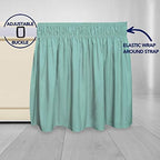 PureFit Wrap Around Ruffled Bed Skirt, Baby Blue, Twin/Full - 14" Drop - Image 4