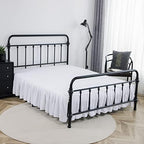 Bed Skirt Queen Size Ruffled Bed Skirt with Split Corners - Image 2