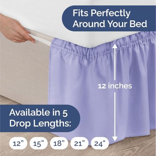 CGK Linens Wrap Around Bed Skirt - College Dorm Room - Twin/Twin XL - Image 4