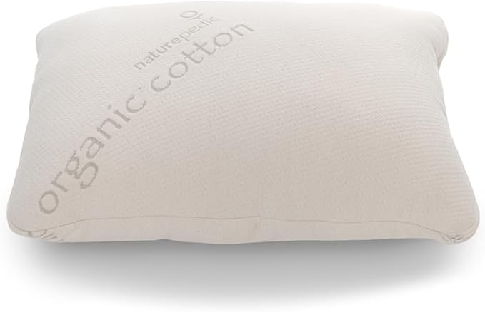 Naturepedic Organic Latex Pillow - King Bed Pillow with Soft Comfort - Luxury Pillow with Adjustable Fill for Comfortable Sleeping, Back Support and Neck Pain Relief