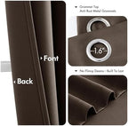 MIULEE Blackout Curtains for Bedroom 2 Panels 40"x54" Long Chocolate Brown - Image 4