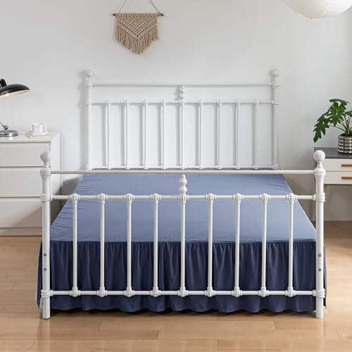 Bed Skirt Queen Size Ruffled Bed Skirts with Split Corners - Image 5