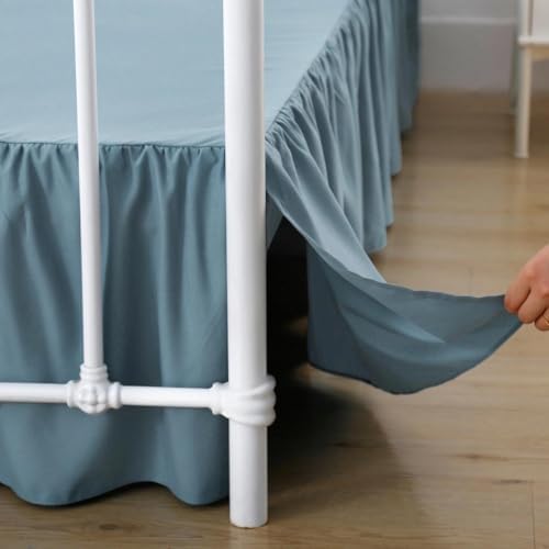 Bed Skirt Queen Size Ruffled Bed Skirt with Split Corners by xuandian