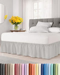 CGK Wrap Around Dust Ruffle Bed Skirt - Full Size, 9" Inch, French Grey by CGKUnlimited