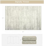 Washable Rugs 6x9 Area Rugs for Living Room,Bedroom,Dining Room-Beige Green - Image 2