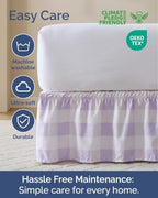 CGK Wrap Around Dust Ruffle Bed Skirt - Queen Size, 15" Inch, Mauve - Image 6