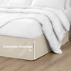 Bare Home Bed Skirt 15-Inch Drop 1800 Ultra-Soft (Twin, Sand) - Image 5
