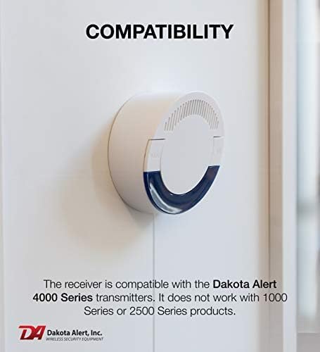 Dakota Alert Wireless Receiver- DCR-4000 Up to 1 Mile Operating Range - Compatible with All Dakota Alert 4000 Series Sensors: SBB-4000, DCHT-4000, DCMT-4000, DCPT-4000, and UT-4000 Transmitters