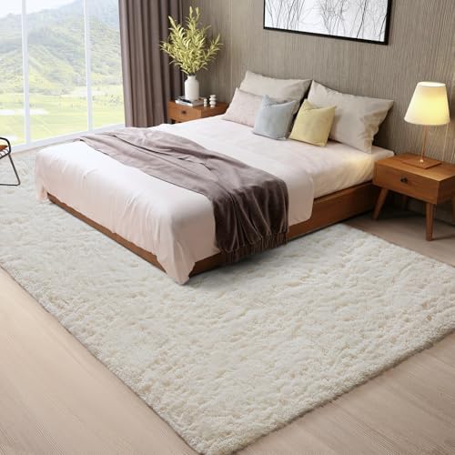 Ophanie 8x10 Area Rugs for Living Room, Washable Non-Slip Fluffy Soft Large Shag Bedroom Carpet, Ivory Big Indoor Nursery Rug, Carpets for Boy and Girls Room Dorm Decor with Over 99 pcs Pile fibers - Image 6