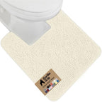 GORILLA GRIP Chenille Bath Rug Mat for Square Toilet Base, 24x19 Ivory by GorillaGrip