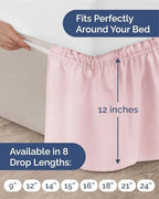 CGK Wrap Around Bed Skirt - College Dorm Room - 12" Inch, Twin/Twin XL - Image 4
