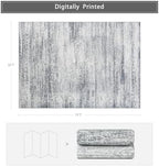 5x7 Washable Area Rugs for Living Room,Bedroom,Dining Room (Grey Cream) - Image 2