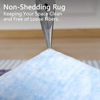 Ompaa Living Room Rug 5x8 Blue Area Rug Machine Washable Rug Non Slip Indoor Large Rugs for Bedroom, Classroom, College Dorm, Farmhouse, Dining Room, Kids Playroom - Image 7