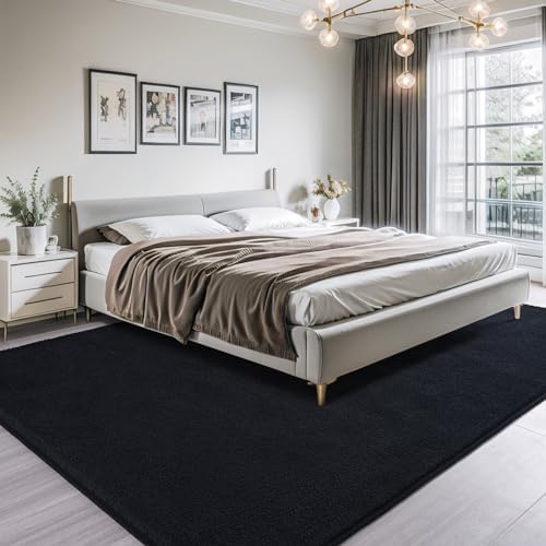 AROGAN 6x9 Area Rugs for Living Room Non Slip Dorm Bedroom Rug, Black - Image 7
