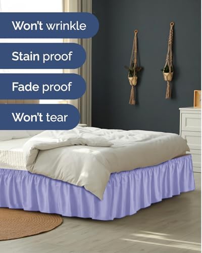 CGK Wrap Around Bed Skirt - College Dorm Room - 16" Inch, Twin/Twin XL - Image 5