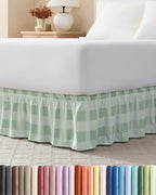 CGK Wrap Around Dust Ruffle Bed Skirt - Full Size, 12" Inch, Sage by CGKUnlimited