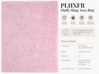 PLHXFR 10x12 Area Rugs Living Room: Fluffy Bedroom Rug Shag Carpet Pink - Image 4