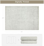 5x7 Washable Area Rugs for Living Room,Bedroom,Dining Room(Concrete Grey) - Image 2