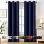 MIULEE Blackout Curtains for Bedroom 2 Panels 40 x 78 Inch Long Navy Blue by MIULEE
