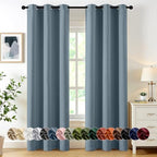 MIULEE Blackout Curtains for Bedroom 2 Panel 40 x 84 Inch Long Greyish Blue by MIULEE