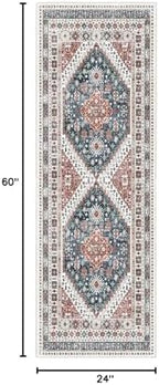 Madane Hallway Runner Rug 2x5 Washable Entry Rugs Non-Slip, Navy Blue - Image 2