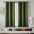 MIULEE Blackout Curtains for Bedroom 2 Panels 40 x 45 Inch Long Olive Green by MIULEE