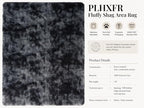 PLHXFR 8x10 Area Rugs Living Room: Fluffy Bedroom Soft Shag Rug Black Grey - Image 4