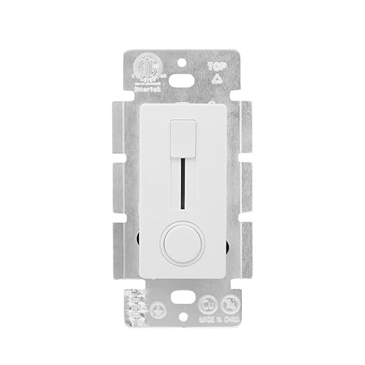 Dimmer Switch and LED Driver Single Integrated Unit, 120V AC to 24V DC, 60Watt Wall Dimmer Switch, Driver and dimmer Switch 2 in 1, for Most Single Color 24V LED Strip Light, 1 Pack