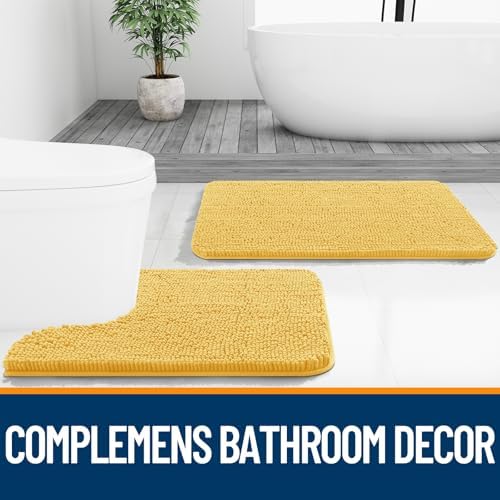 OLANLY Bathroom Rugs 30x20, Extra Soft Absorbent Chenille Bath Rugs - Image 7