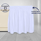 PureFit Wrap Around Ruffled Bed Skirt, White, Twin/Full - 22" Drop - Image 4
