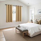 MIULEE Blackout Curtains for Bedroom 2 Panels 40 x 54 Inch Long Gold - Image 6