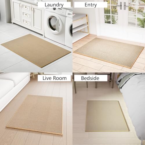 SUMLANS Kitchen Mat for Floor, Washable Non Slip Rugs, Brown - Image 5