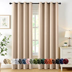 MIULEE Blackout Curtains for Bedroom 2 Panels 50 x 84 Inch Long Beige by MIULEE
